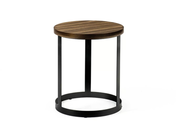 DCV 100 - Round coffee table in walnut and painted metal base by Former In Italia - view 2